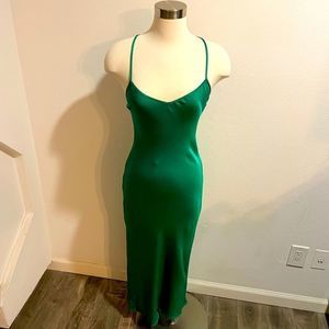 Satin Green Dress